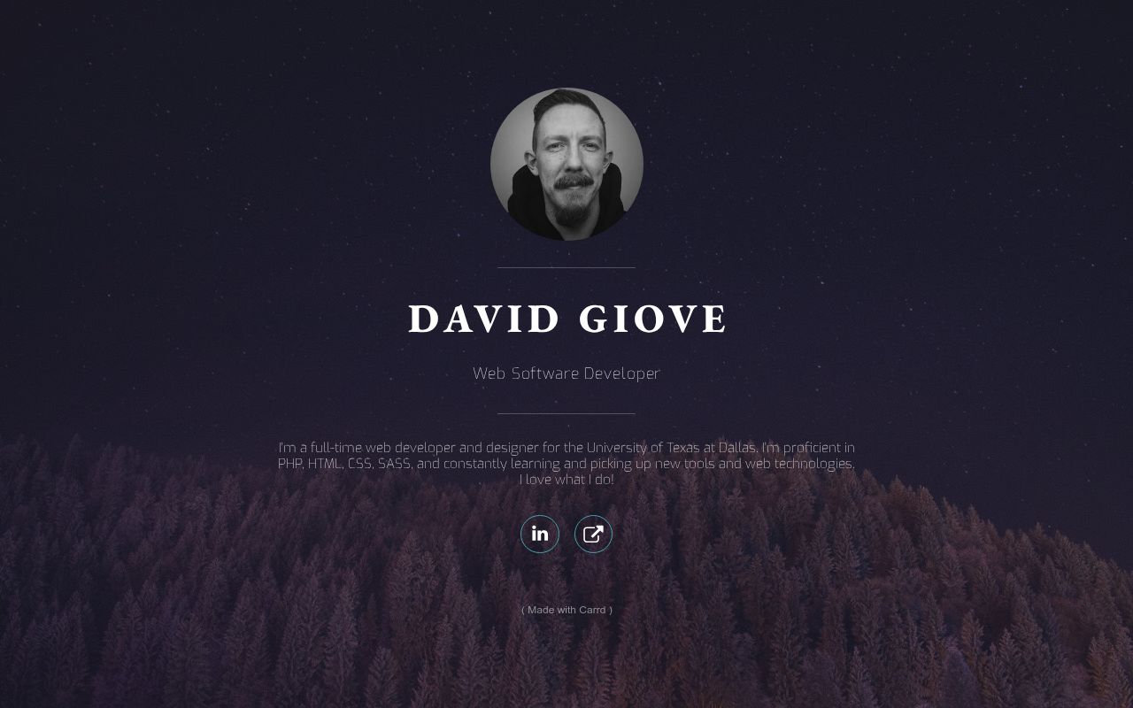 Carrd profile picture for @david